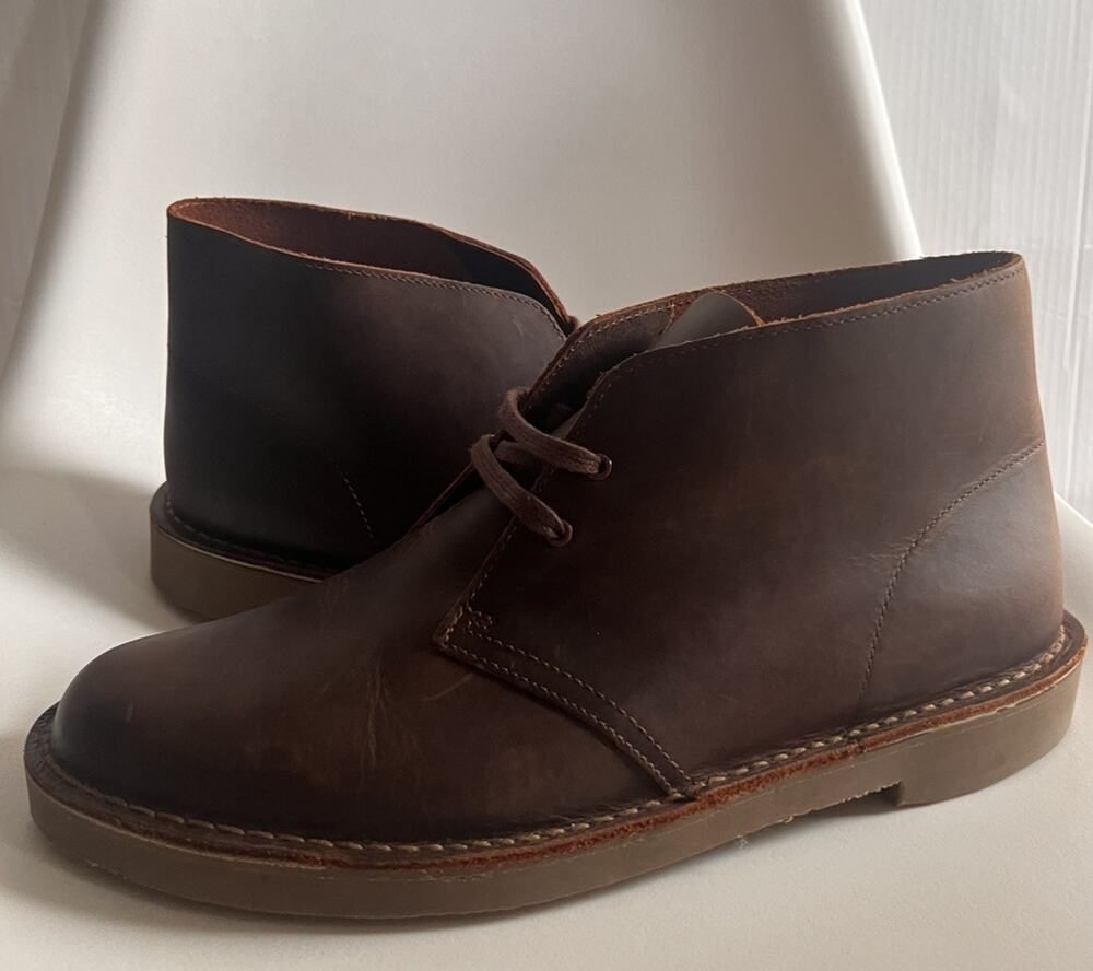 Clarks Shepton 26179927 Mens 12 M Dark Brown Leather Chukka Desert Boots NWOB